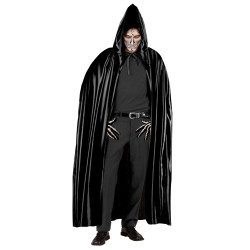 Černý plášť s kapucí